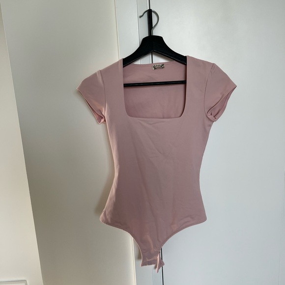 Free People Pink Square Neck Bodysuit - Picture 7 of 12